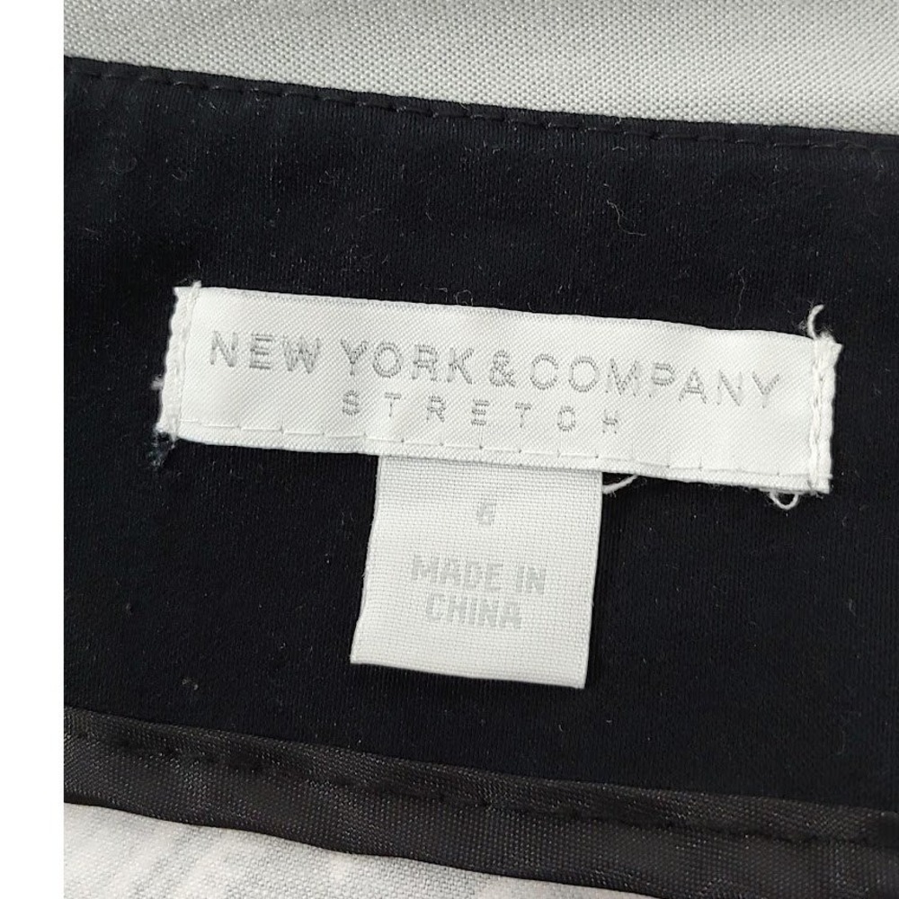 New York & Company Size 6 Black White Patterned Pencil Skirt Career - Picture 7 of 10